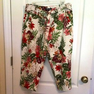 Tropical crop pants 2X